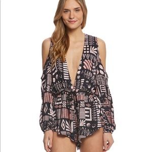 Large, Some Days Lovin, pink and black romper